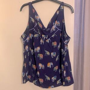 Maeve elephant tank blouse. EUC size large